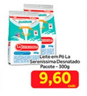 Shibata Supermercados Leite em po La Serenissima Desnatado pacote 300g oferta