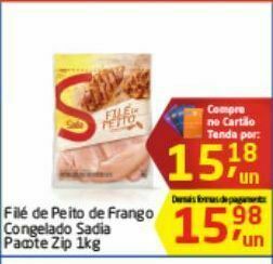 Tenda Atacado Filé de peito de frango sadia kg oferta