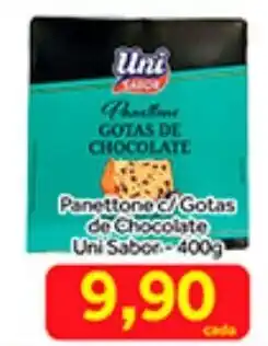 Shibata Supermercados Panettone c/ Gotas de Chocolate Uni Sabor 400g oferta