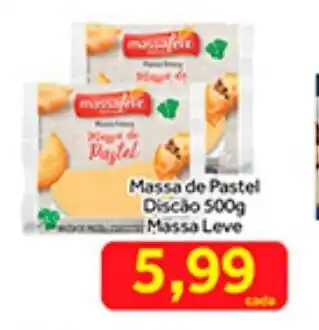 Shibata Supermercados Massa de Pastel Discao 500g Massa Leve oferta