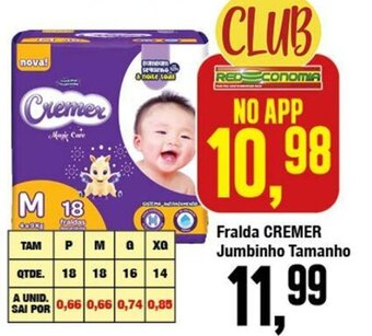 Fralda Cremer Jumbinho Tamanho