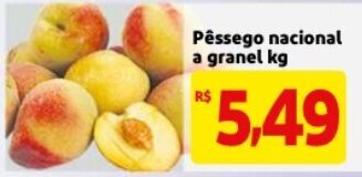 Mercado Extra Pessego Nacional a granel 1kg oferta