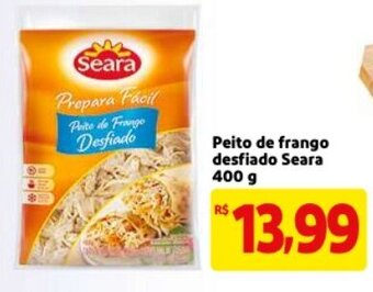 Mercado Extra Peito de Frango Desfiado Seara 400g oferta