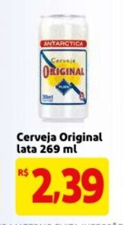 Mercado Extra Cerveja Original lata 269ml oferta
