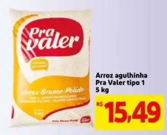 Mercado Extra Arroz Agulhinha Pra Valer tipo 1 5kg oferta