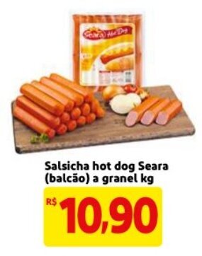 Mercado Extra Salsicha Hot Dog Seara a granel (balcao) 1kg oferta