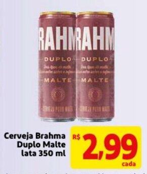 Cerveja Brahma Duplo Malte Lata 350ml