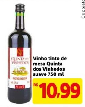 Mercado Extra Vinho tinto de mesa Quinta dos Vinhedos suave 750ml oferta