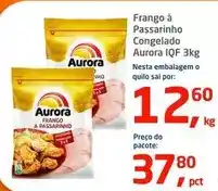 Tenda Atacado Aurora - frango à passarinho congelado iqf 3kg oferta