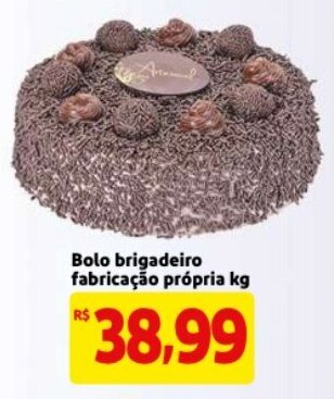 Bolo Brigadeiro fabricacao propria 1kg