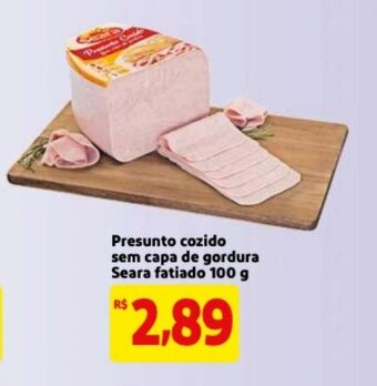 Mercado Extra Presunto cozido sem capa de gordura Seara fatiado 100g oferta