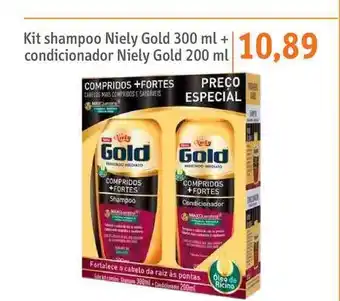 Kit Shampoo Niely Gold 300ml + Condicionador Niely Gold 200 Ml