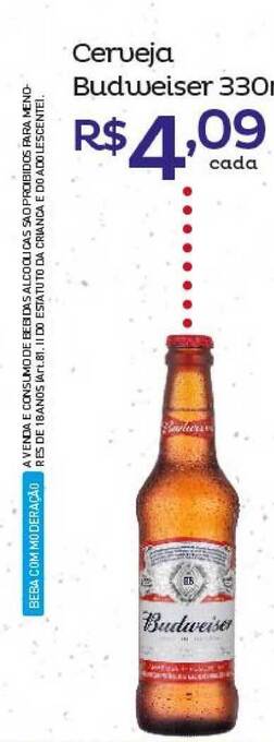 Super Lagoa Cerveja Budweiser 330ml oferta