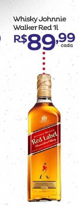 Super Lagoa Whisky Johnnie Walker Red 1L oferta