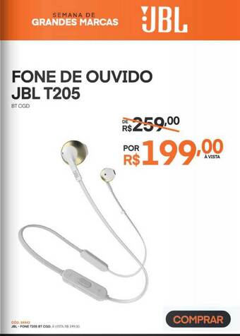 Schumann Fone De Ouvido Jbl T205 oferta