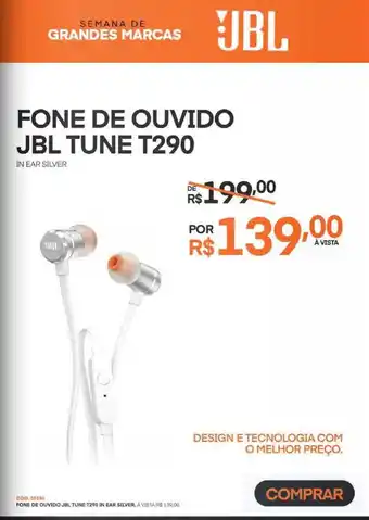 Schumann Fone De Ouvido Jbl Tune T290 oferta