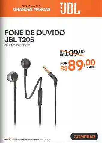 Schumann Fone De Ouvido Jbl T205 oferta