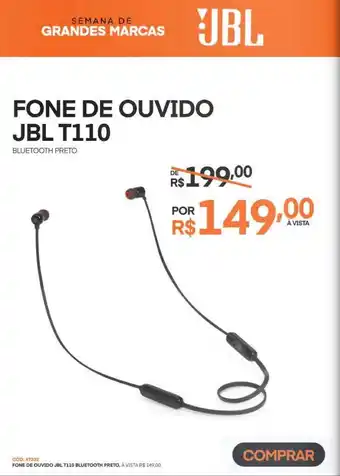Schumann Fone De Ouvido Jbl T110 oferta