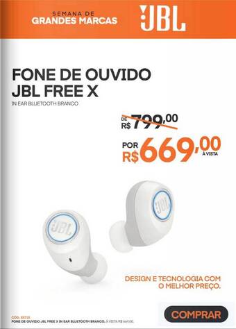 Fone De Ouvido Jbl Free X