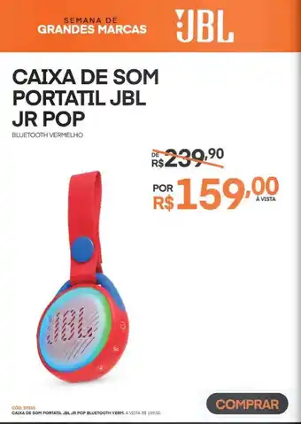 Caixa De Som Portatil Jbl Jr Pop