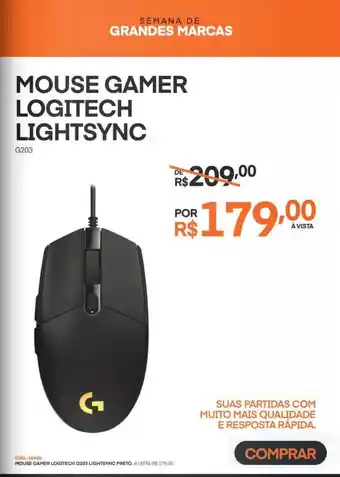 Mouse Gamer Logitech Lightsync