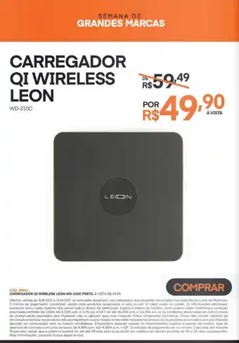 Carregador Qi Wireless Leon