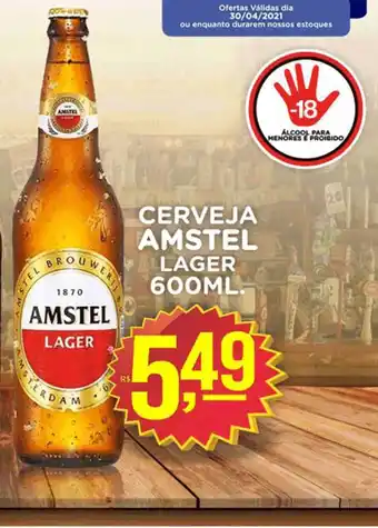Cerveja Amstel Lager 600ml