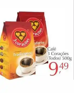 São Roque Supermercados Café 3 Corações 500g oferta