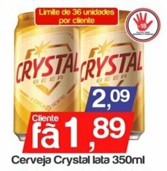 Supermercados Gricki Cerveja Crystal Lata 350ml oferta