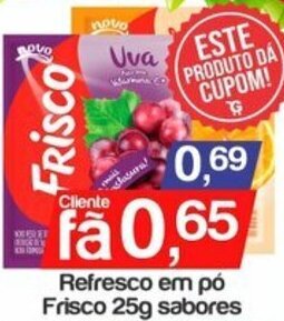 Supermercados Gricki Refresco em po Frisco 25g sabores oferta