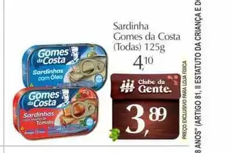 Sardinha Gomes Da Costa 125g