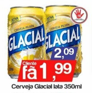Supermercados Gricki Cerveja Glacial lata 350ml oferta