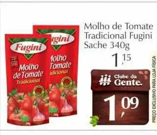 São Roque Supermercados Molho De Tomate Tradicional Fugini Sachê 340g oferta
