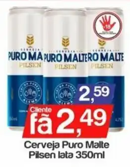 Supermercados Gricki Cerveja Puro Malte Pilsen lata 350ml oferta