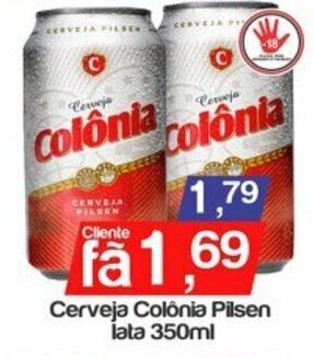 Supermercados Gricki Cerveja Colonia Pilsen lata 350ml oferta