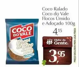 Coco Ralado Coco Do Vale Flocos úmido E Adoçado 100g