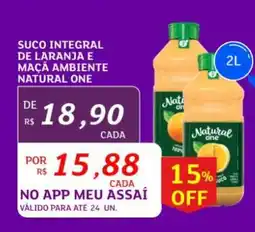 Assaí Atacadista Suco Integral de Laranja e Maçã Ambiente Natural One oferta