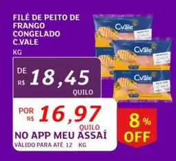 Assaí Atacadista Filé de Peito de Frango Congelado C.Vale oferta