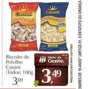 Biscoito De Polvilho Cassini 100g