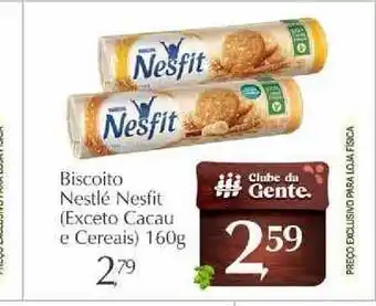 São Roque Supermercados Biscoito Nestlé Nesfit (exceto Cacau E Cereais) 160g oferta