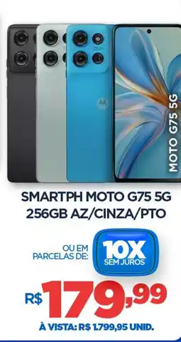 DB Supermercados Smartph moto g75 5g 256gb az/cinza/pto oferta