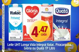 Supermercados Guanabara Leite UHT Longa Vida Integral Italac, Piracanjuba, Glória ou Quatá TP oferta