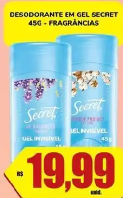 Costa Atacadão Desodorante em gel secret fragrâncias oferta