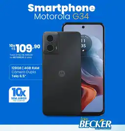 Lojas Becker Smartphone Motorola G34 oferta