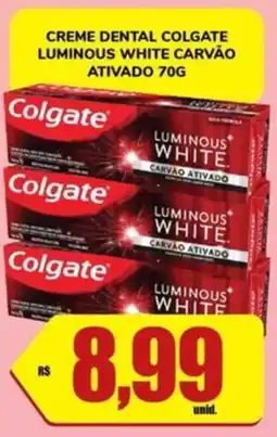 Costa Atacadão Creme dental colgate luminous white carvão ativado oferta