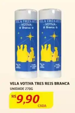 Assaí Atacadista Vela votiva tres reis branca unidade oferta