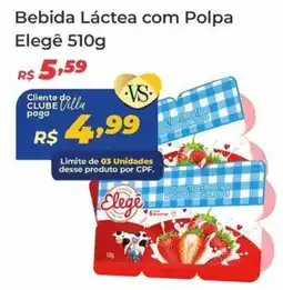 Villarreal Supermercados Bebida Láctea com Polpa Elegê oferta