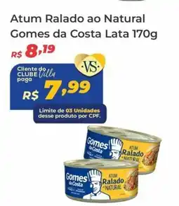 Villarreal Supermercados Atum Ralado ao Natural Gomes da Costa Lata oferta