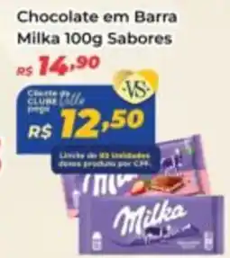 Chocolate em Barra Milka Sabores