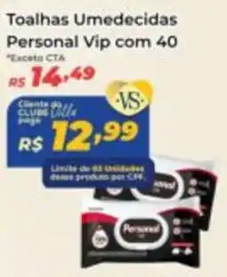 Toalhas Umedecidas Personal Vip com 40